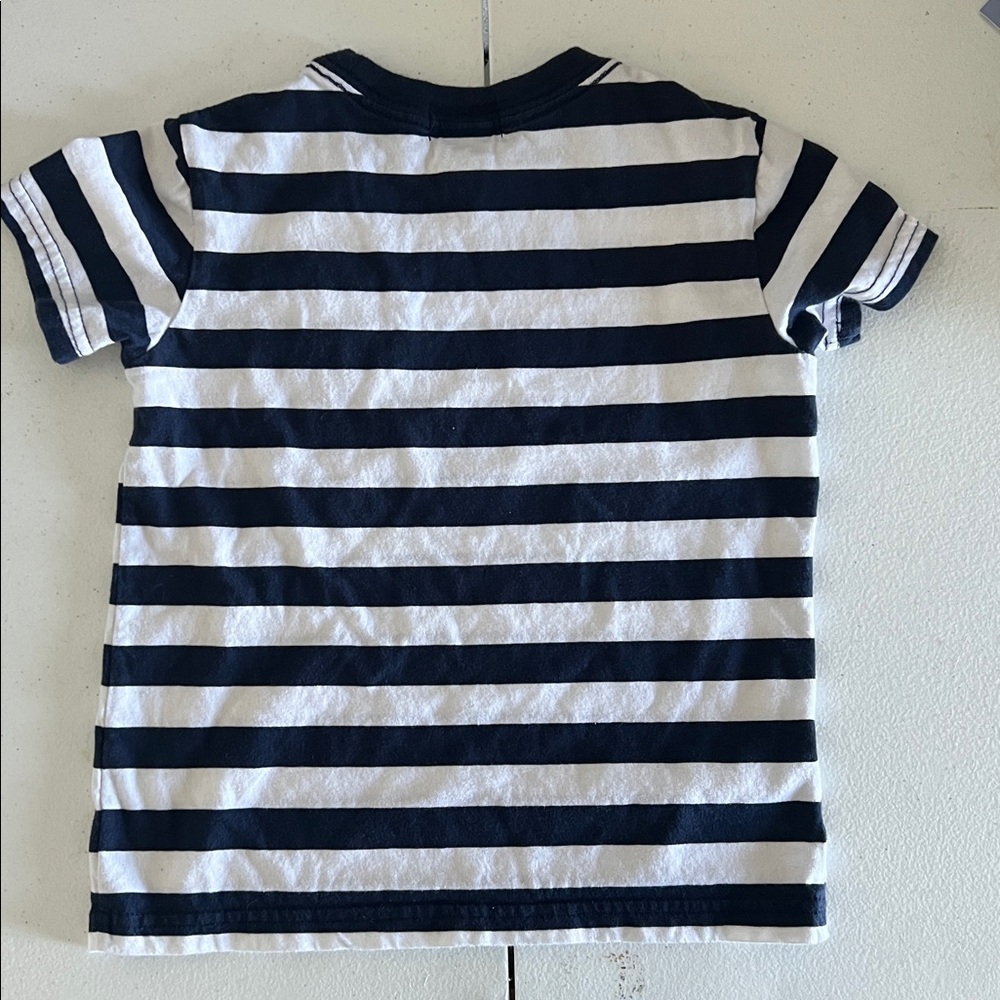 Polo by Ralph Lauren Kids Striped Navy and White Tee - Picture 4 of 4